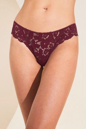 Dark Red Women Eberjey Naya Bikini Panty | WWT9275JF