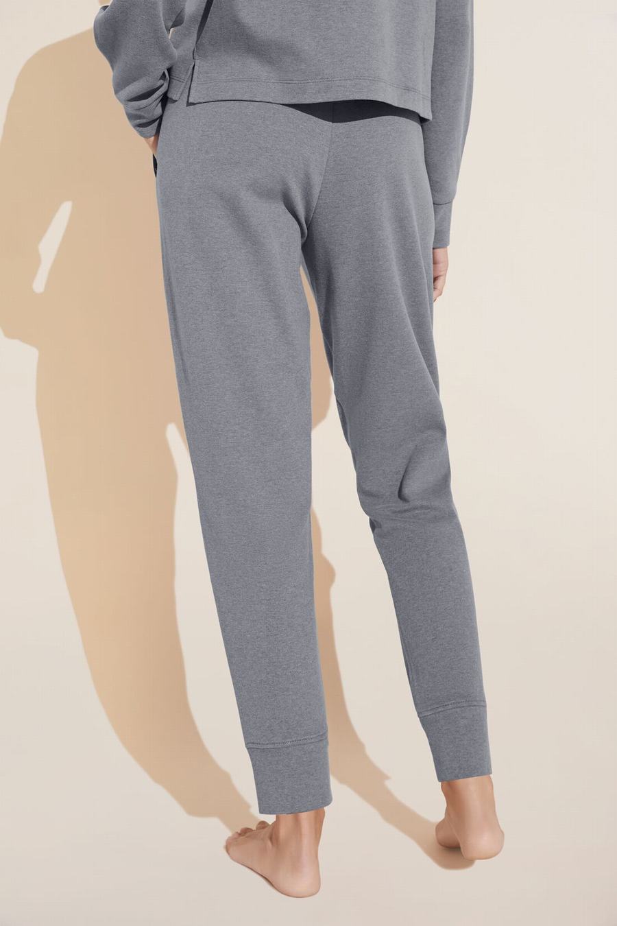 Dark Grey Women Eberjey Luxe Sweats Jogger Sweatpants | IZN2250JJ