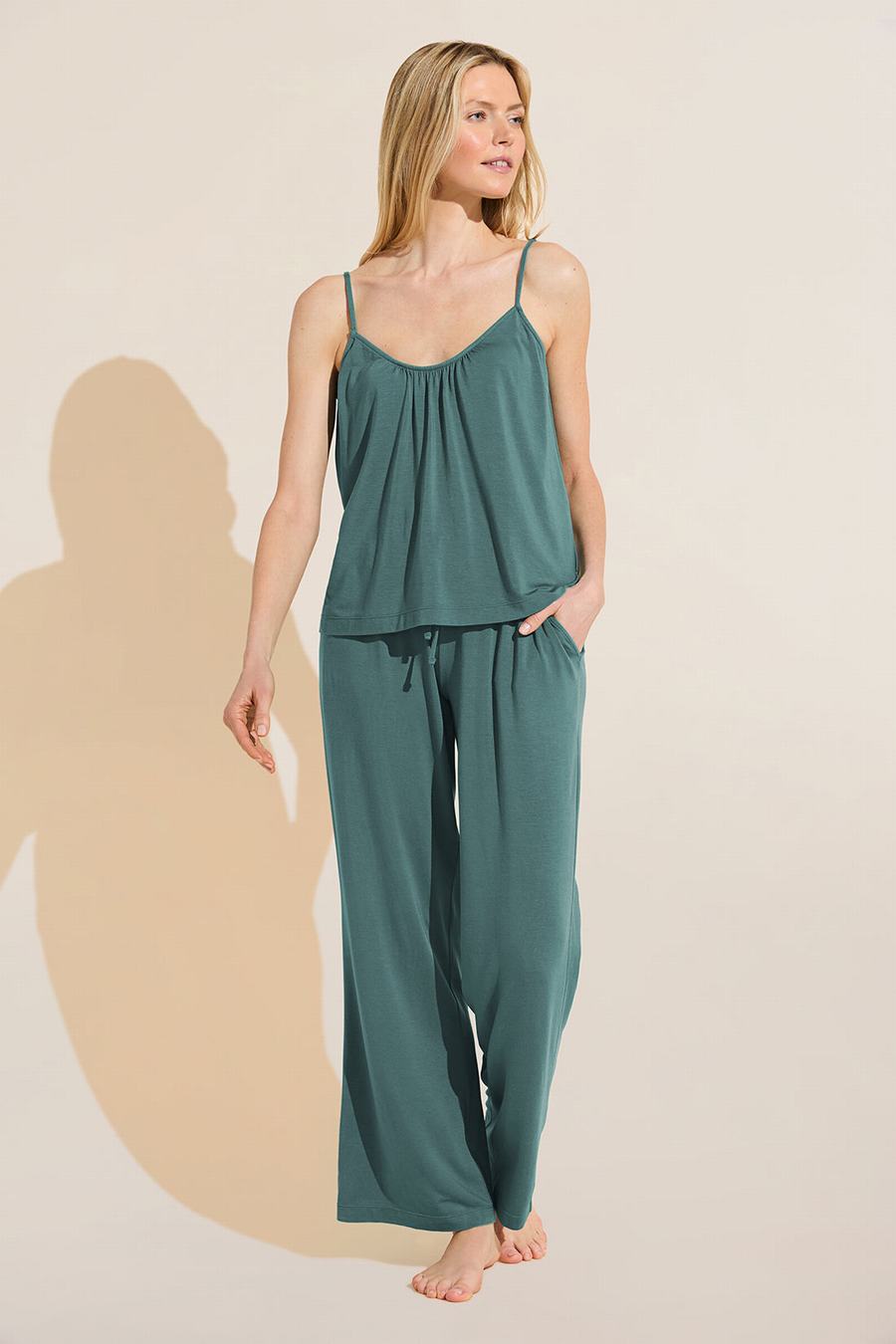 Green Women Eberjey Gisele TENCEL™ Modal Cami & Pant PJ Set Pajamas | KGN2483XI