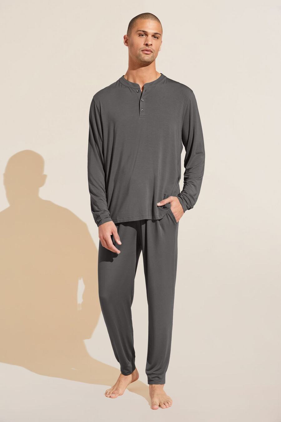 Grey Men Eberjey Henry TENCEL™ Modal Long PJ Set Pajamas | CRN9932LI