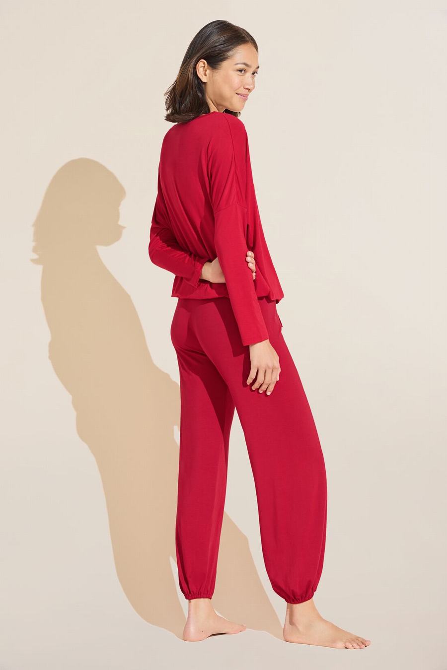 Red Women Eberjey Gisele TENCEL™ Modal Slouchy Set Pajamas | LVX2714MF