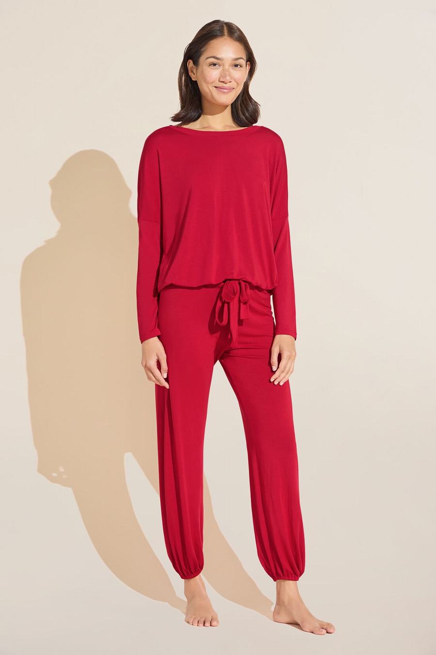 Red Women Eberjey Gisele TENCEL™ Modal Slouchy Set Pajamas | LVX2714MF