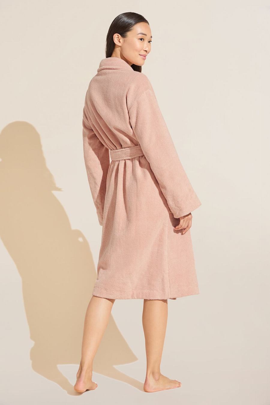 Rose Pink Women Eberjey Terry Gender Neutral Robe | UZA9062JB