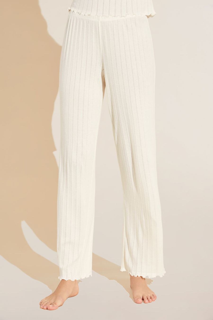 White Women Eberjey Pointelle Pants | DNA4296RS